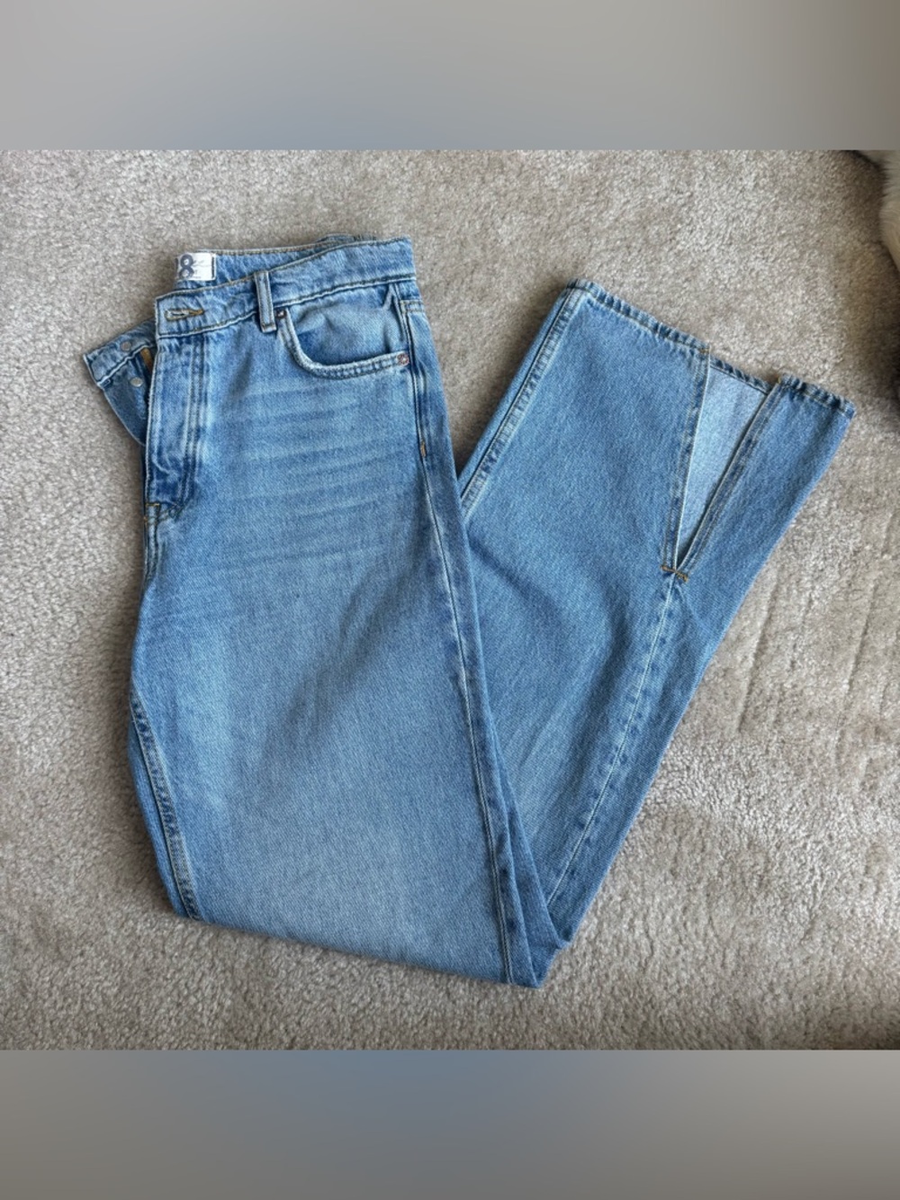 Free People slit hem high rise jeans size 28